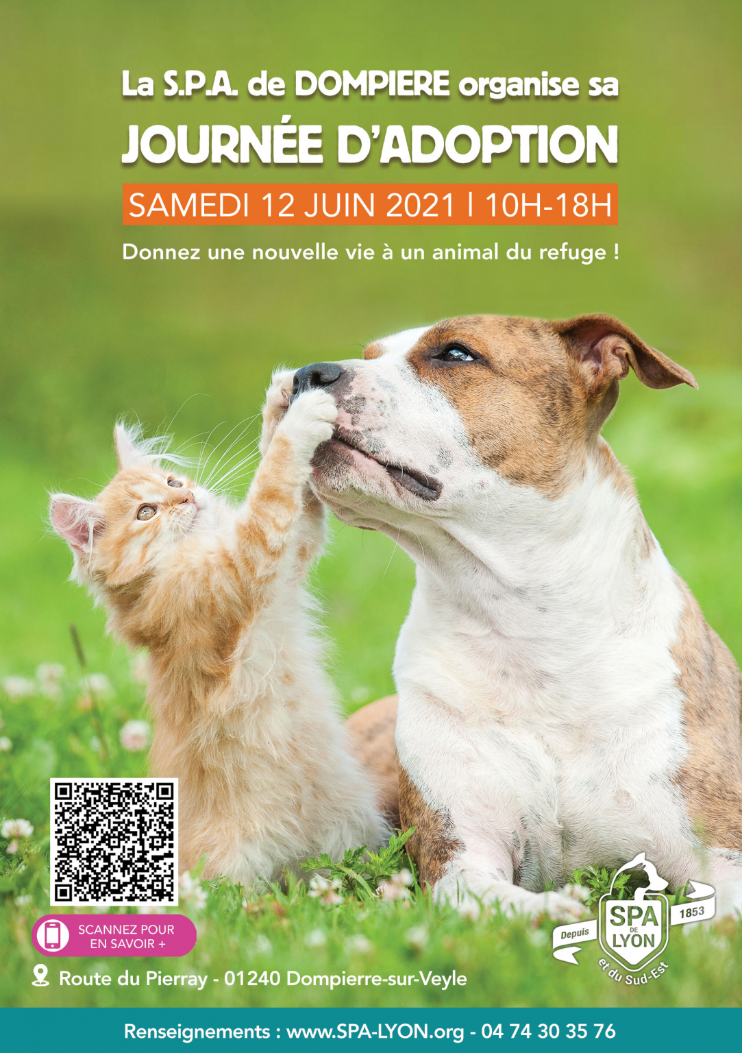 Journée de l'Adoption SPA Dompierre Samedi 12 juin